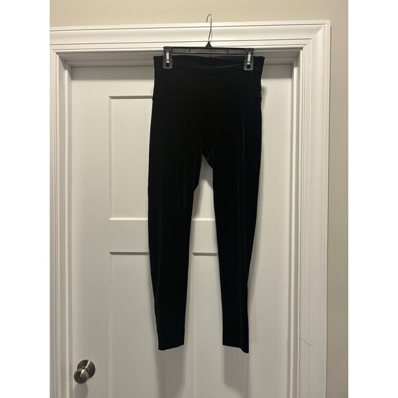 Spanx Women’s Velvet Legging Black Stretch Slimming Shaping Wide Waist Size XL - Picture 1 of 5
